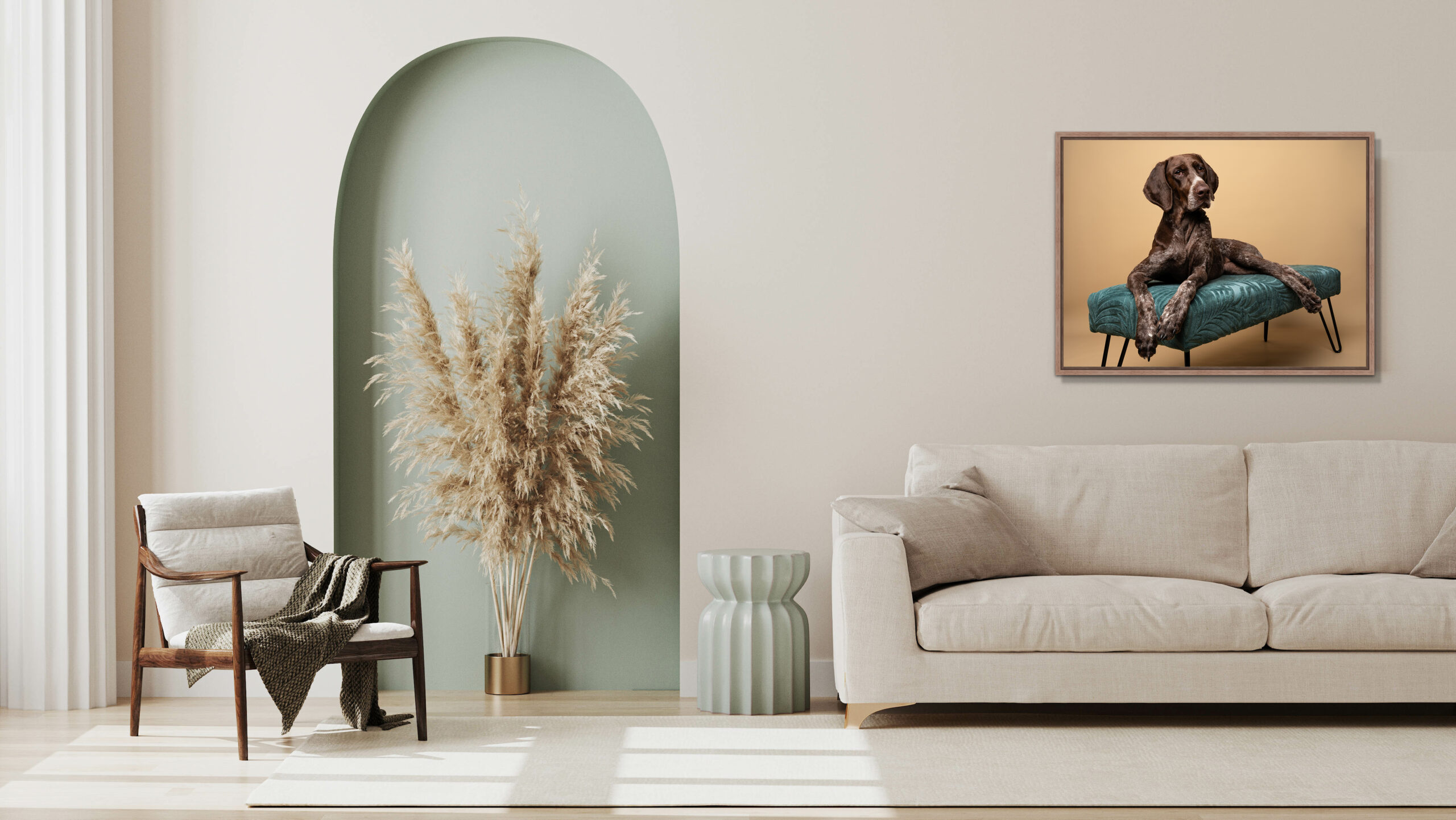 Cadre décoration murale tableau chien